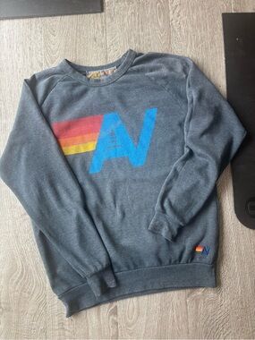 Aviator Nation women’s 2 piece crewneck and sweatpants matching set size M